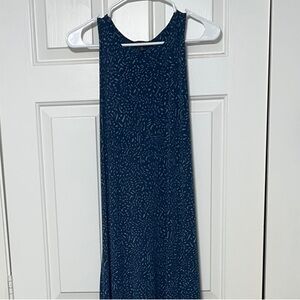 Blue Sleeveless Maxi Dress